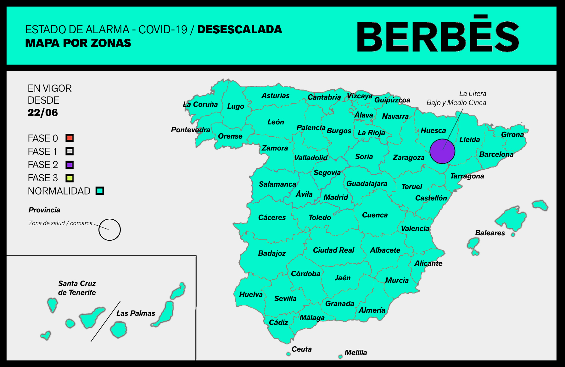Mapa de desescalada por zonas